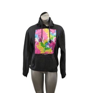 Neff Hoodie Women's Size Small Black Long Sleeve  Hooded Sweatshirt Cotton Blend